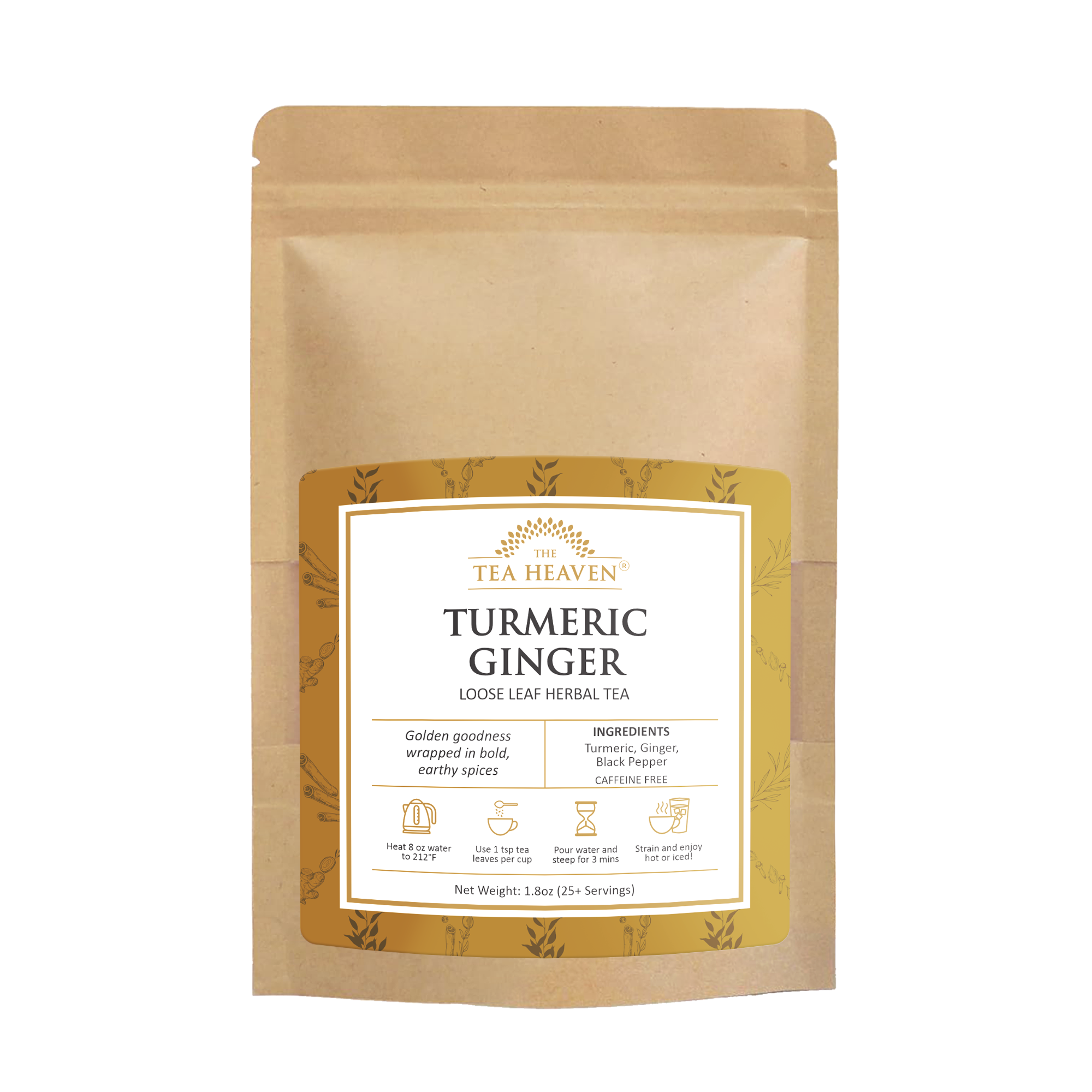 Turmeric Ginger Herbal Tea Pouch